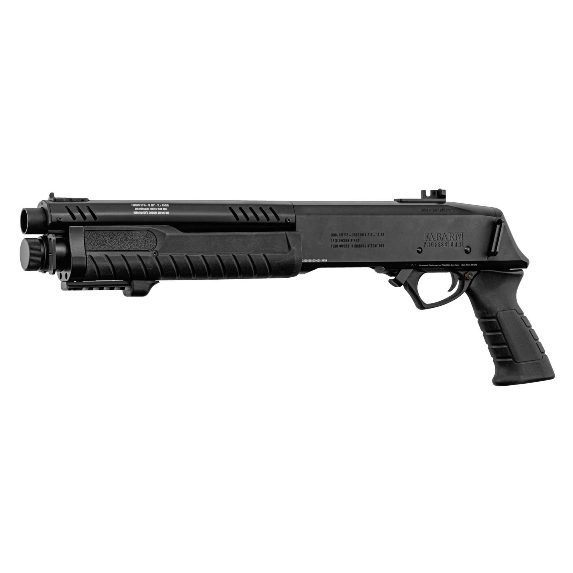 FABARM STF12 Initial Schwarz Short 6mm - Airsoft Gas Non BlowBack – Bild 3