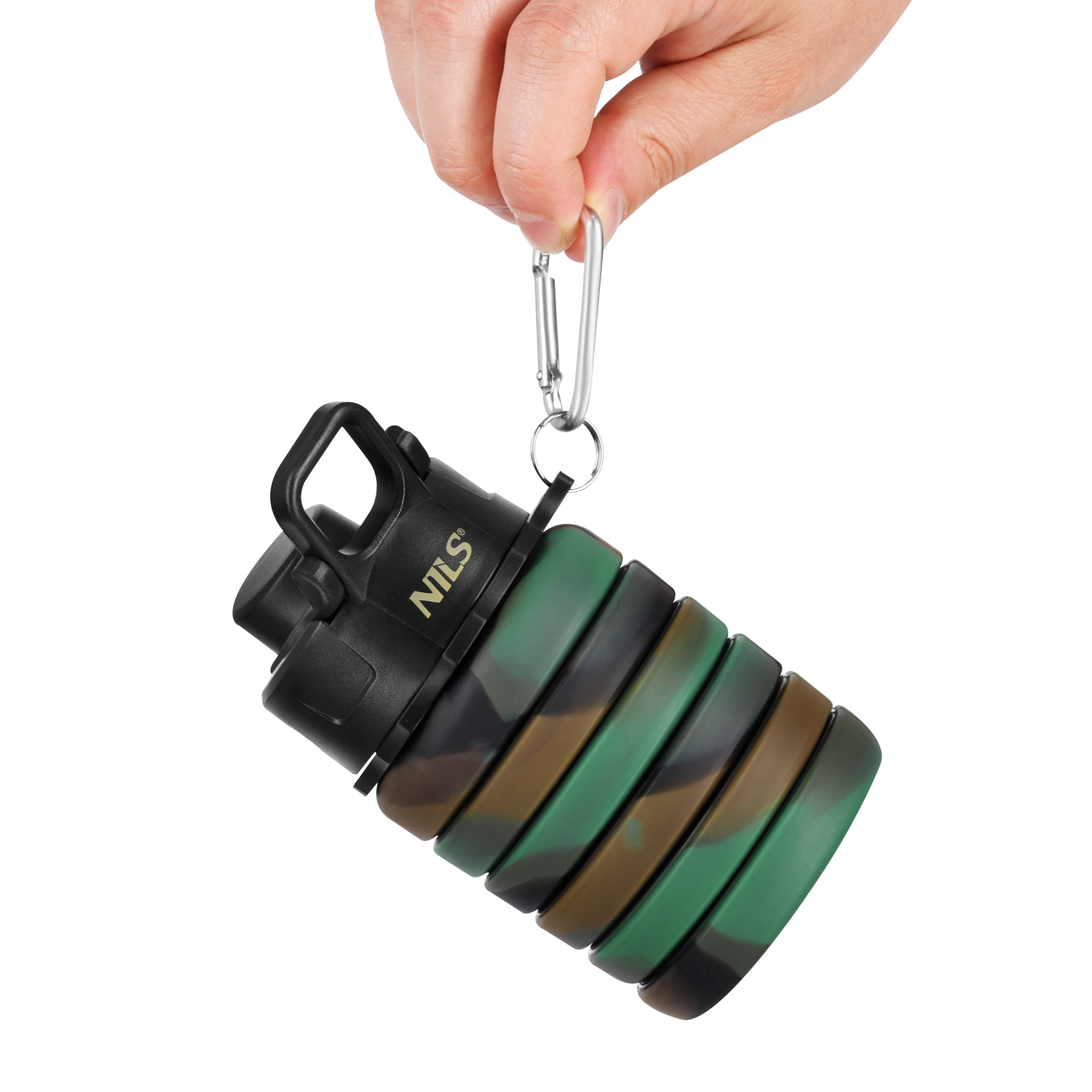 NC4106 SILIKON-TRINKFLASCHE, FALTBAR, 500 ML, GRÜN, NILS – Bild 3