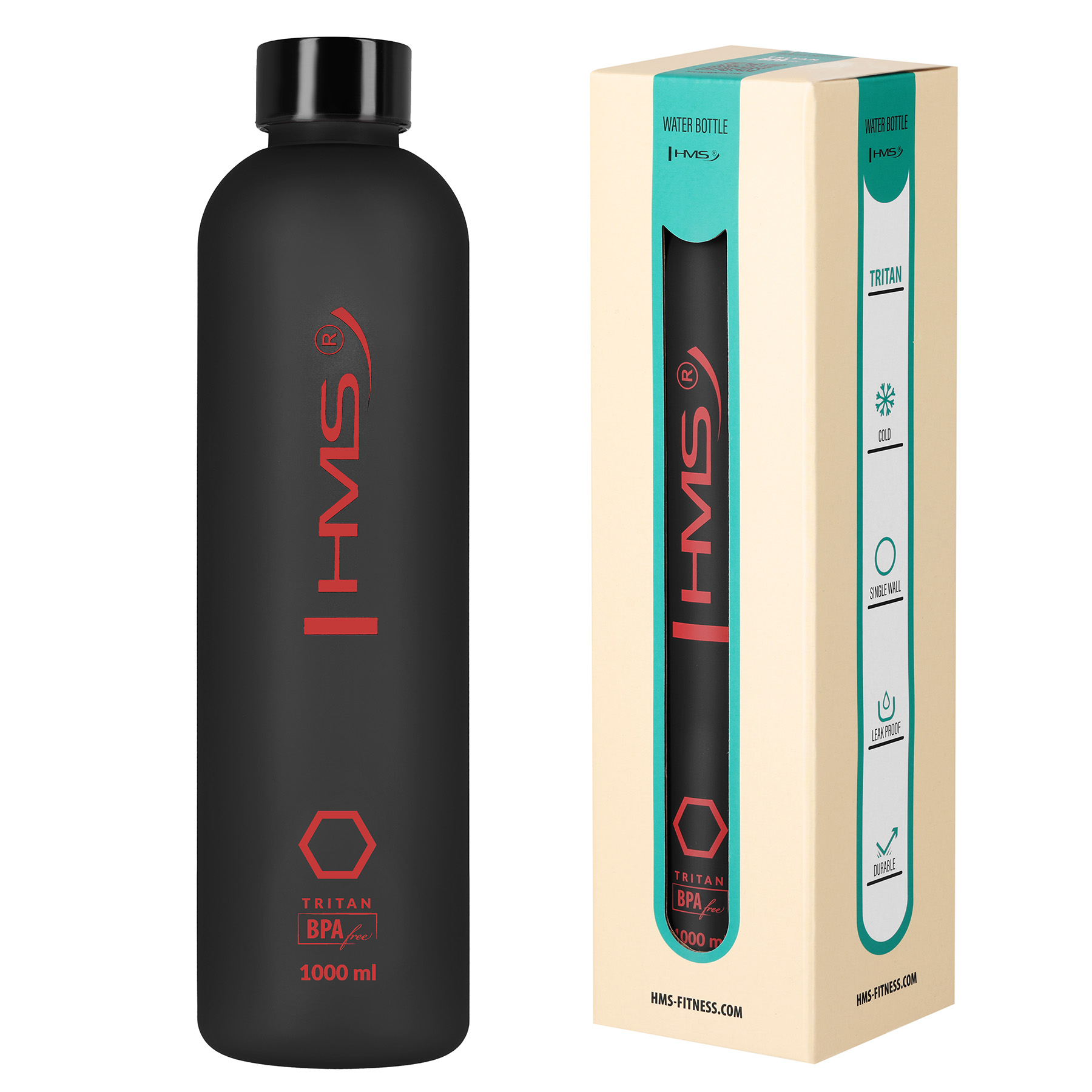 NCD61 TRINKFLASCHE TRITAN BLACK HMS